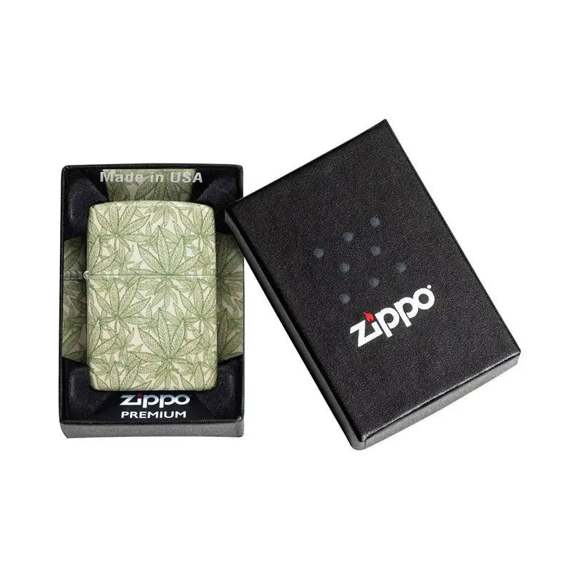 Zippo Cannabis Leaf Matte Lighter-