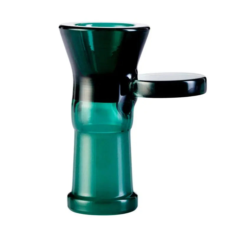 Coin Handle Female Glass Cone Piece 14mm-Teal