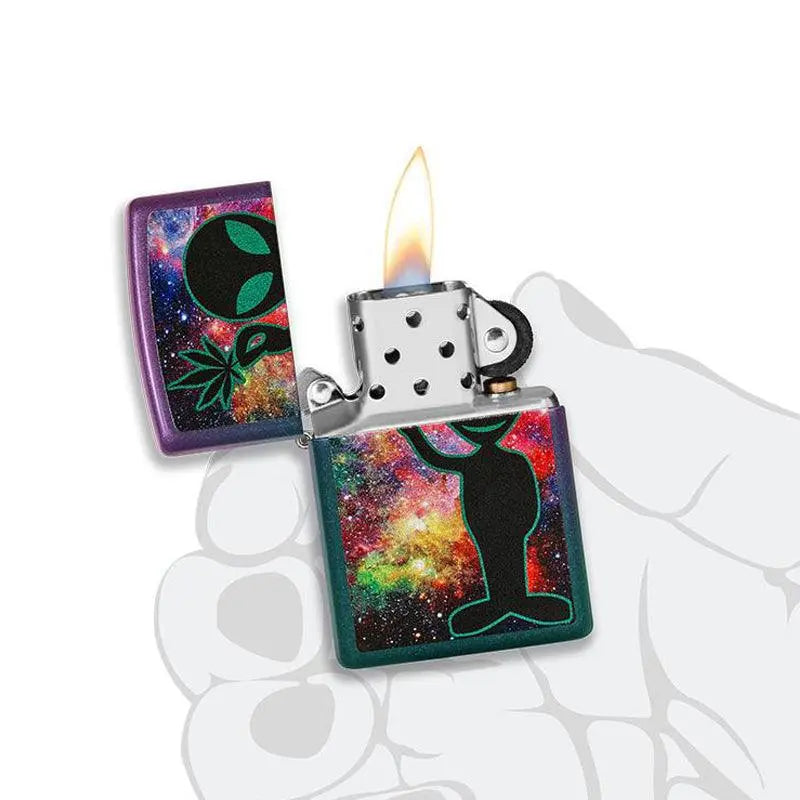 Zippo Cannabis Alien Iridescent Lighter-