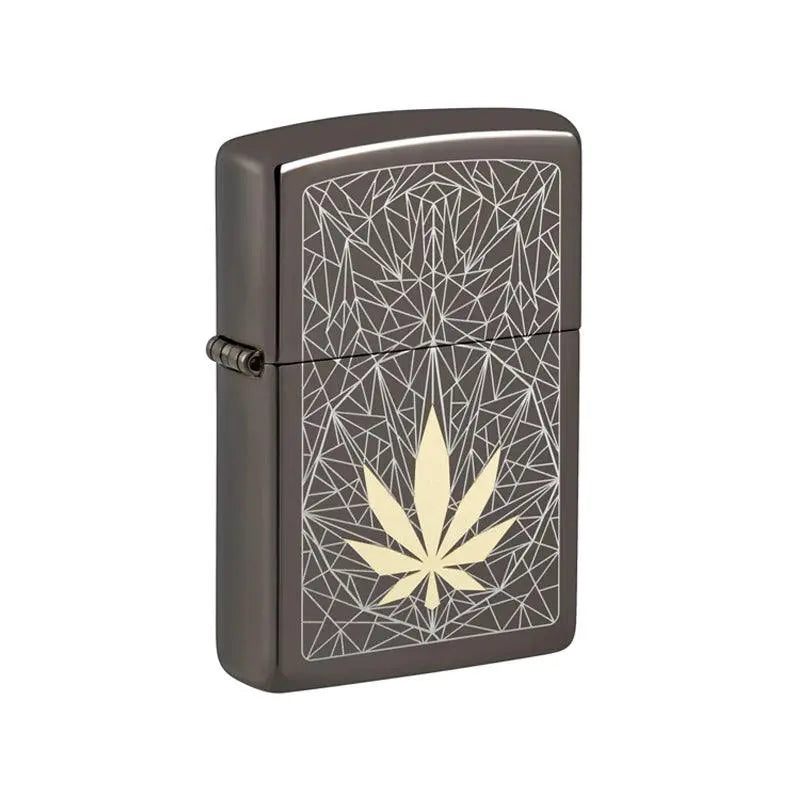 Zippo Cannabis Design Black Ice Lighter-