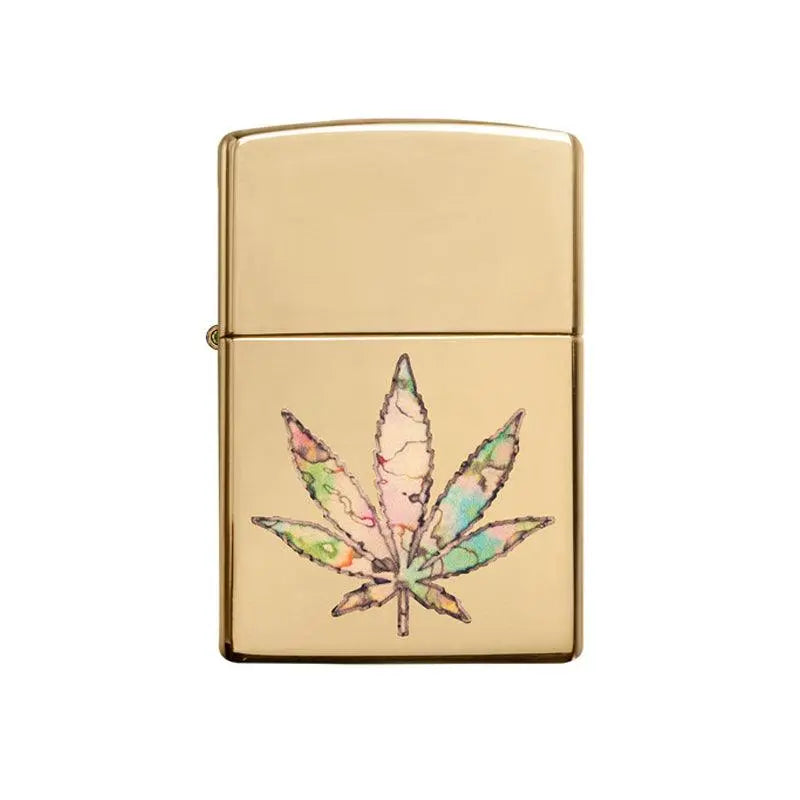 Zippo Cannabis High Polish Brass Lighter-