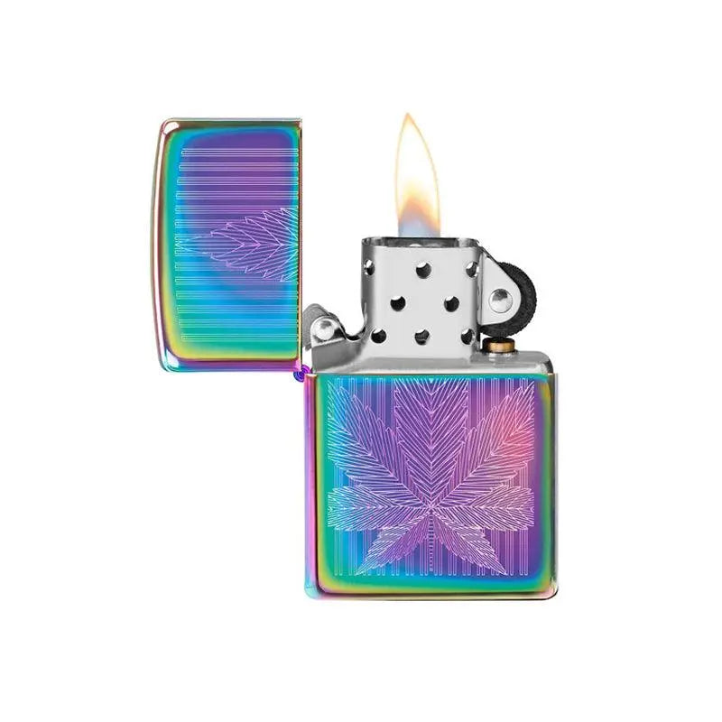 Zippo Cannabis High Polished Multi Colour Lighter-