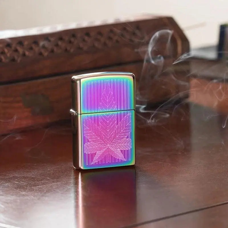 Zippo Cannabis High Polished Multi Colour Lighter-