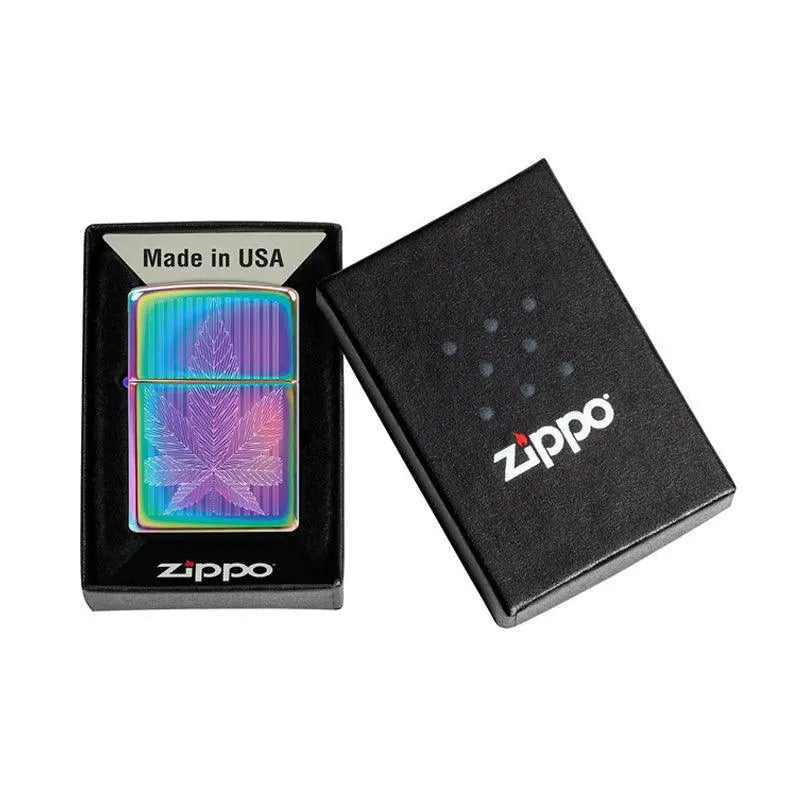 Zippo Cannabis High Polished Multi Colour Lighter-