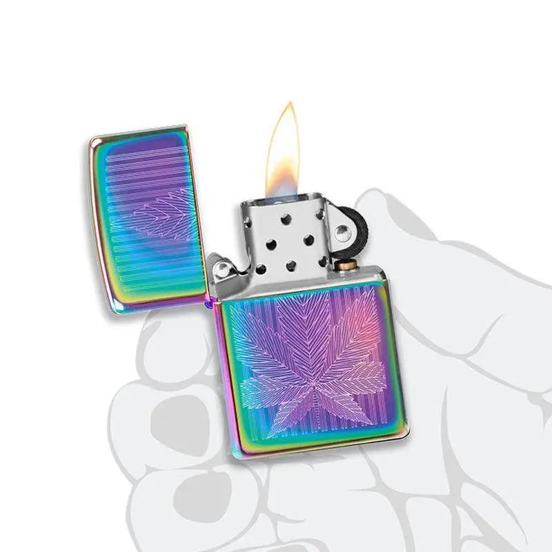 Zippo Cannabis High Polished Multi Colour Lighter-