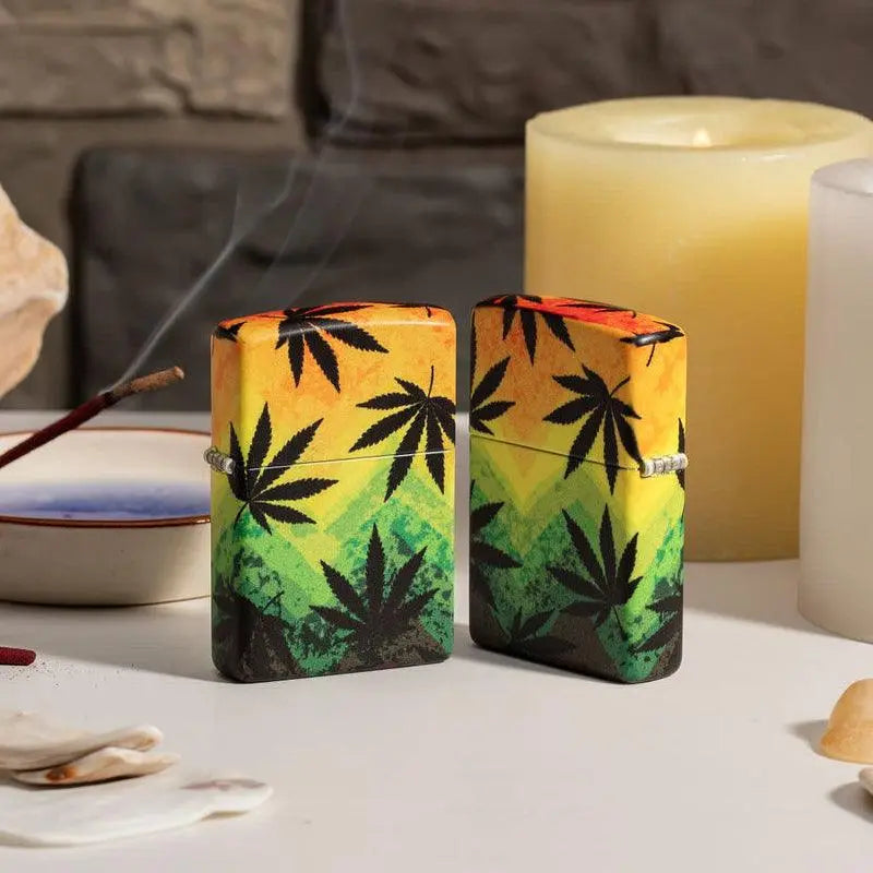 Zippo Cannabis Sunset Matte Lighter-