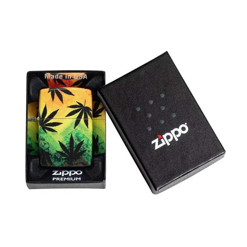 Zippo Cannabis Sunset Matte Lighter-