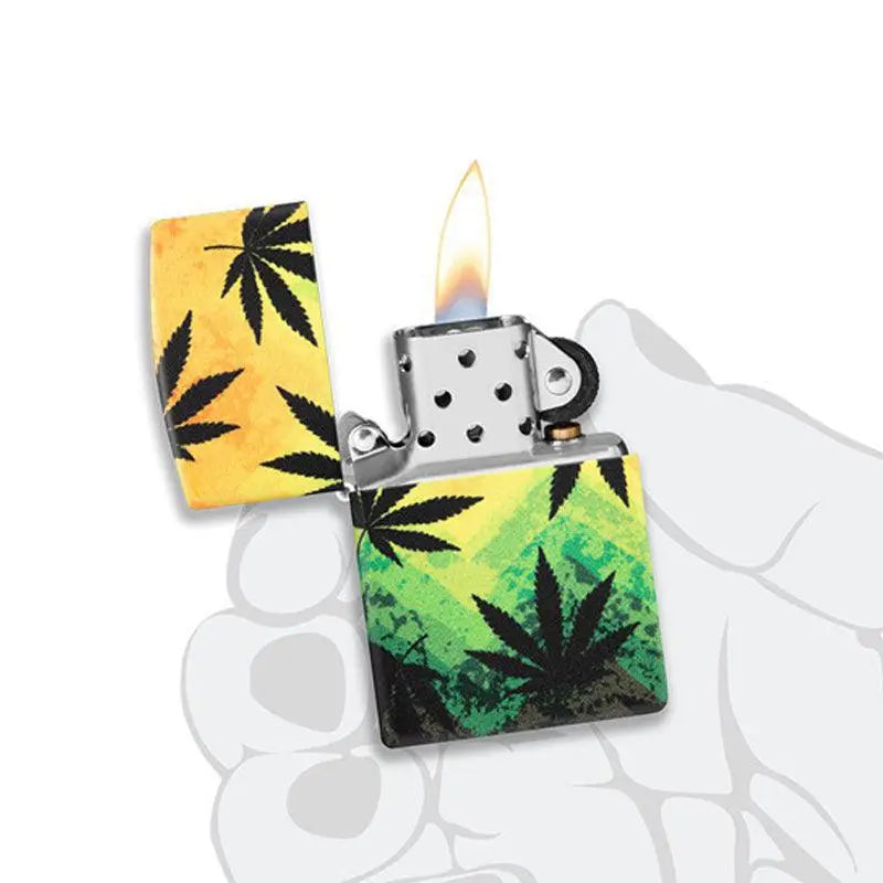 Zippo Cannabis Sunset Matte Lighter-