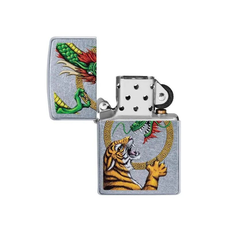 Zippo Chinese Dragon Street Chrome Lighter-