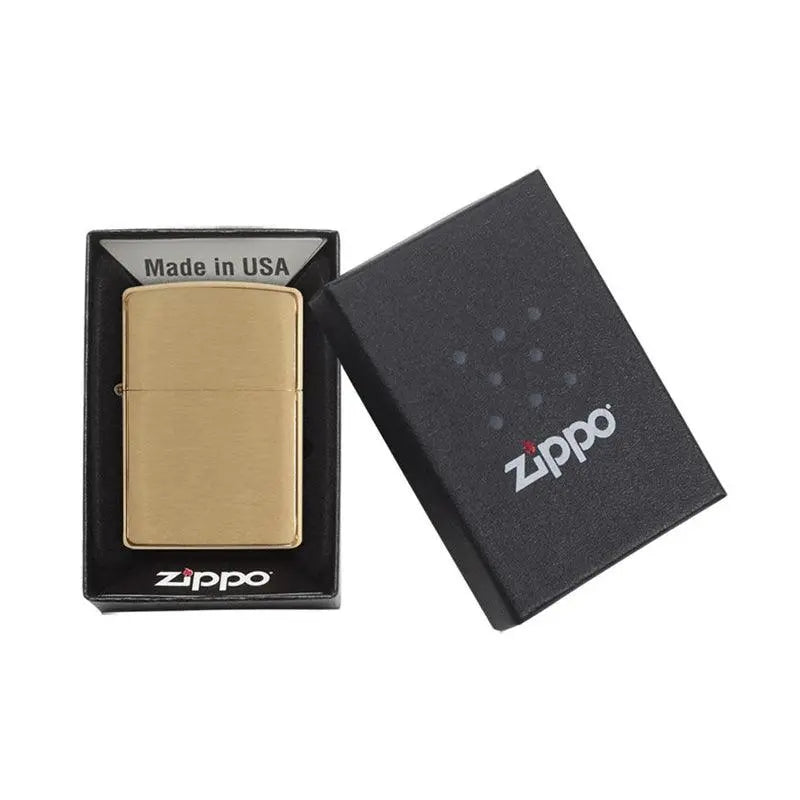 Zippo Classic Brushed Brass Lighter-