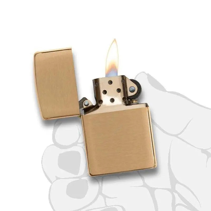 Zippo Classic Brushed Brass Lighter-