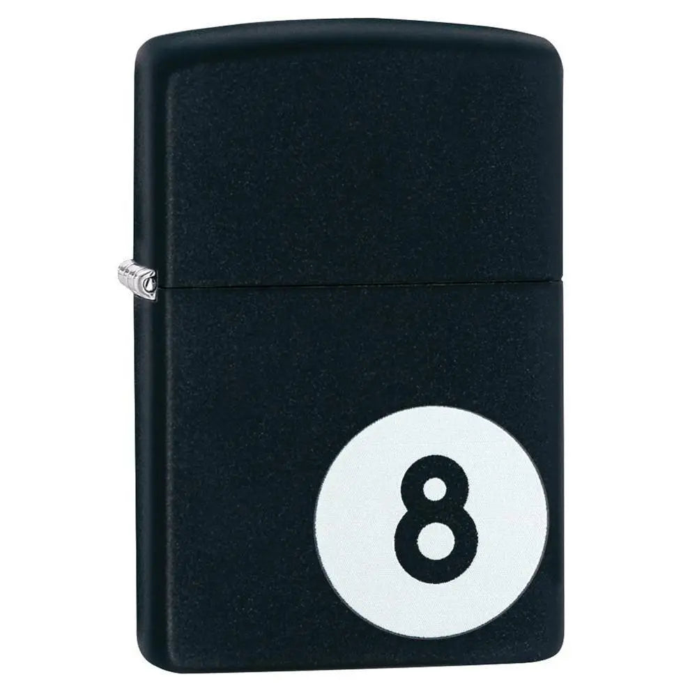 Zippo Eight Ball Black Matte Lighter-