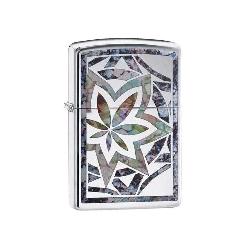 Zippo Fusion Leaf High Polish Chrome Lighter-