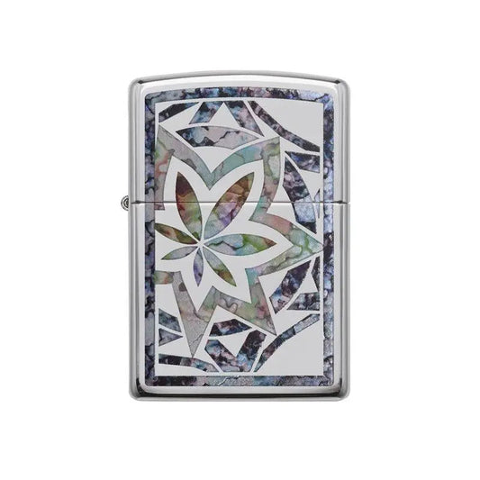 Zippo Fusion Leaf High Polish Chrome Lighter-