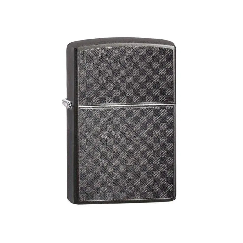 Zippo Grey Iced Carbon Fibre Lighter-