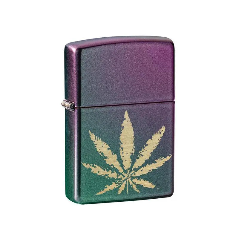 Zippo Iridescent Marijuana Leaf Lighter-