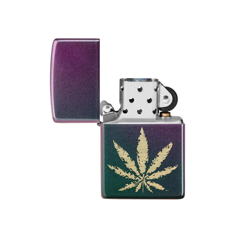 Zippo Iridescent Marijuana Leaf Lighter-