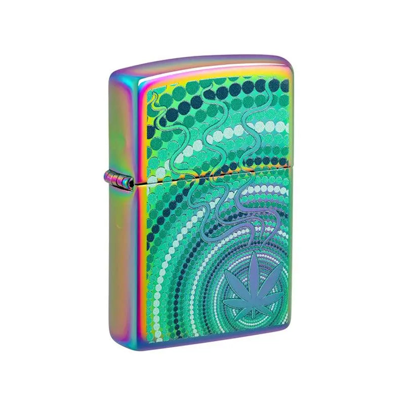 Zippo Multi Coloured Cannabis Wave Design Lighter-