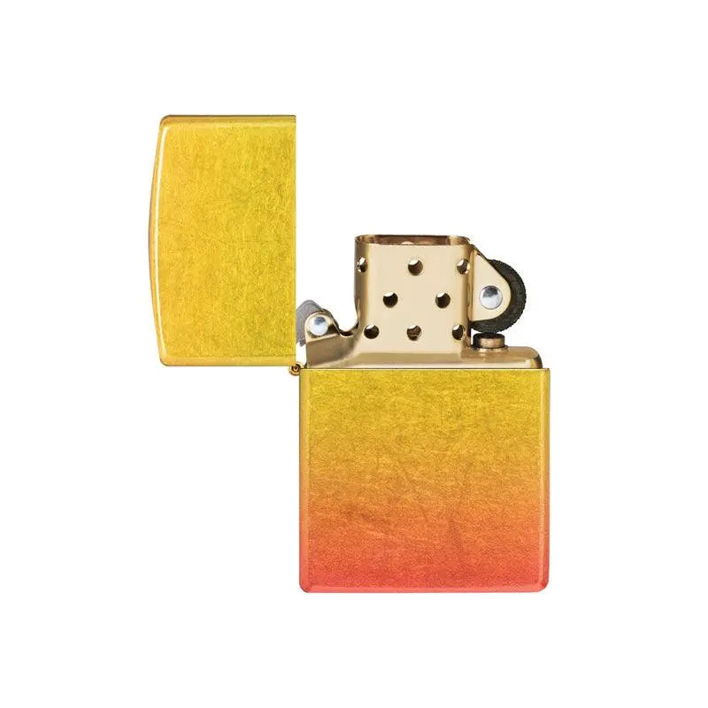 Zippo Ombre Orange Yellow Fusion Metallic Lighter-