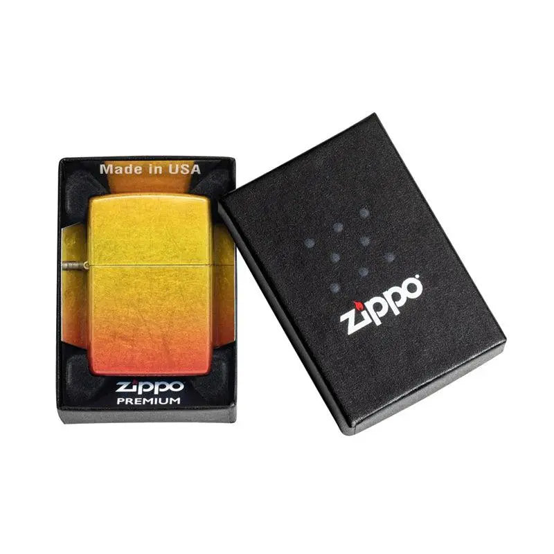 Zippo Ombre Orange Yellow Fusion Metallic Lighter-