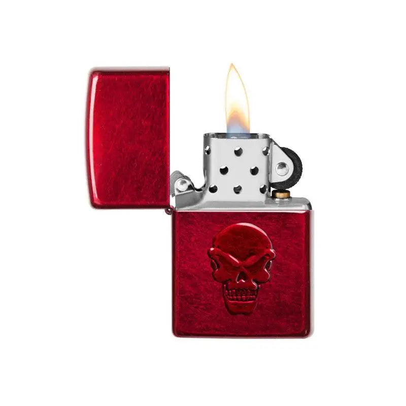 Zippo Skull Candy Apple Red Lighter-