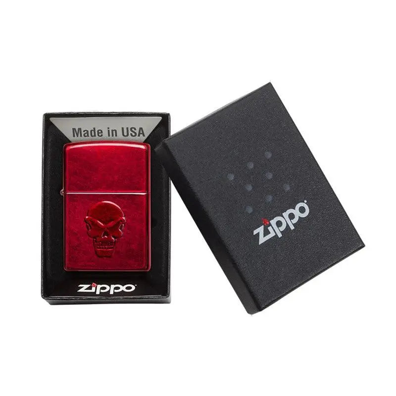 Zippo Skull Candy Apple Red Lighter-