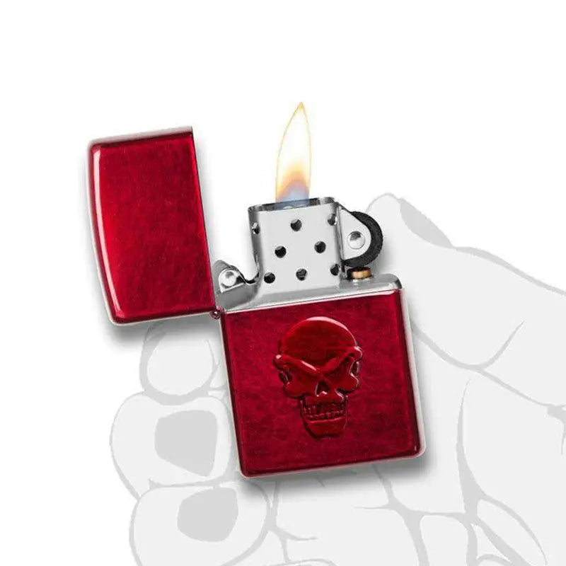 Zippo Skull Candy Apple Red Lighter-