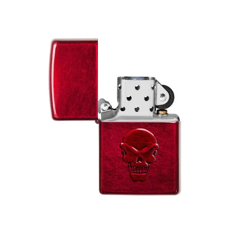 Zippo Skull Candy Apple Red Lighter-