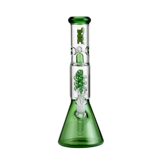 Bud Spiral Percolator Bong 30cm - Green-