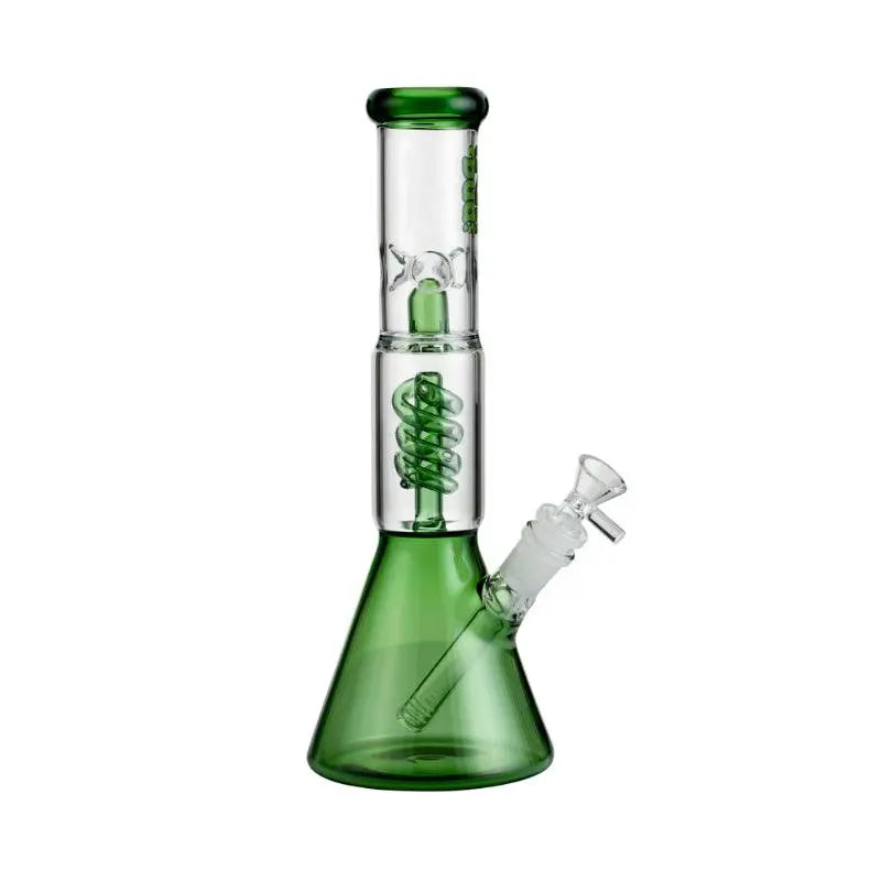 Bud Spiral Percolator Bong 30cm - Green-