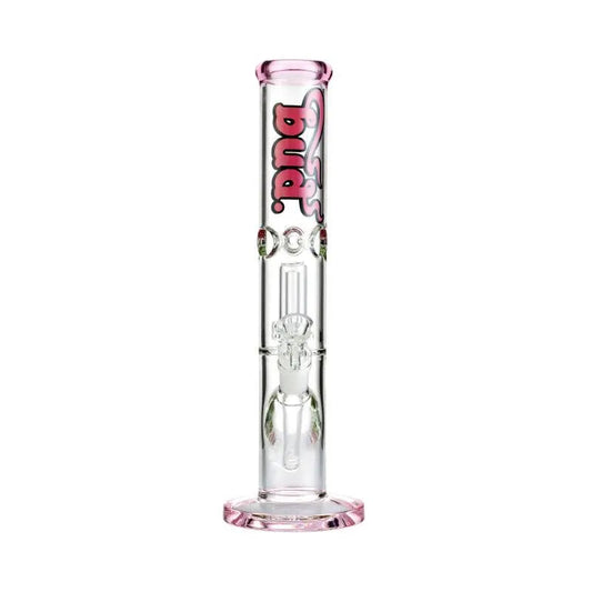 Bud Straight Tube Matrix Percolator Bong 35cm - Pink-