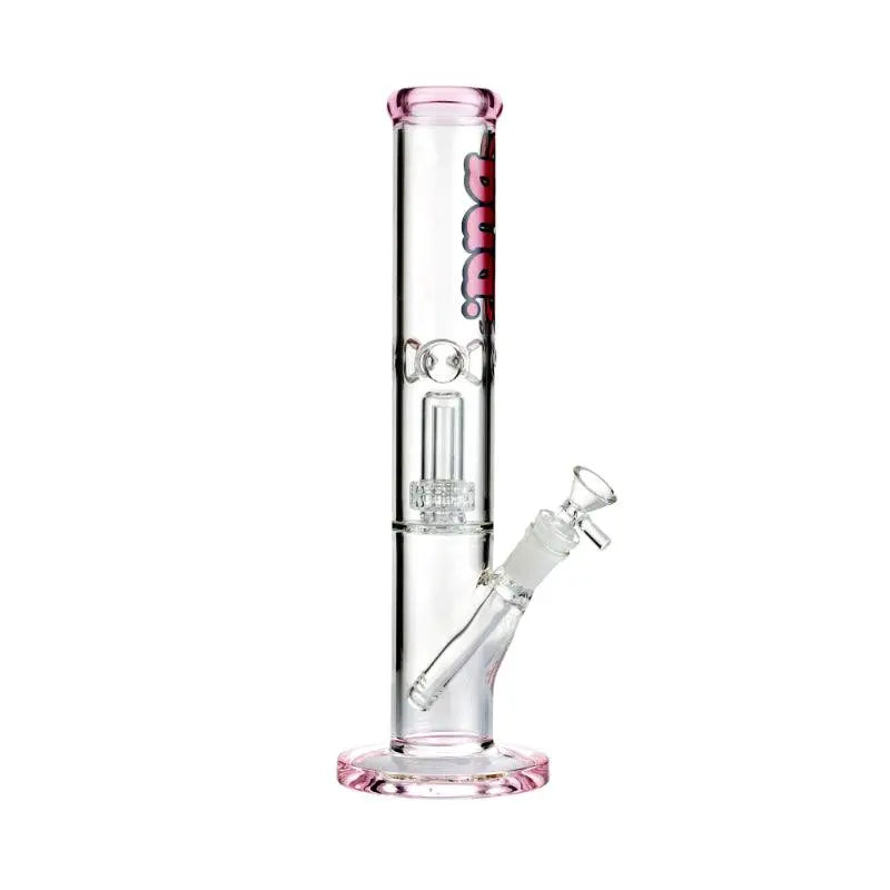 Bud Straight Tube Matrix Percolator Bong 35cm - Pink-