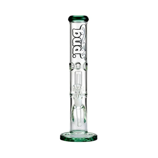 Bud Straight Tube Matrix Percolator Bong 35cm - Teal-