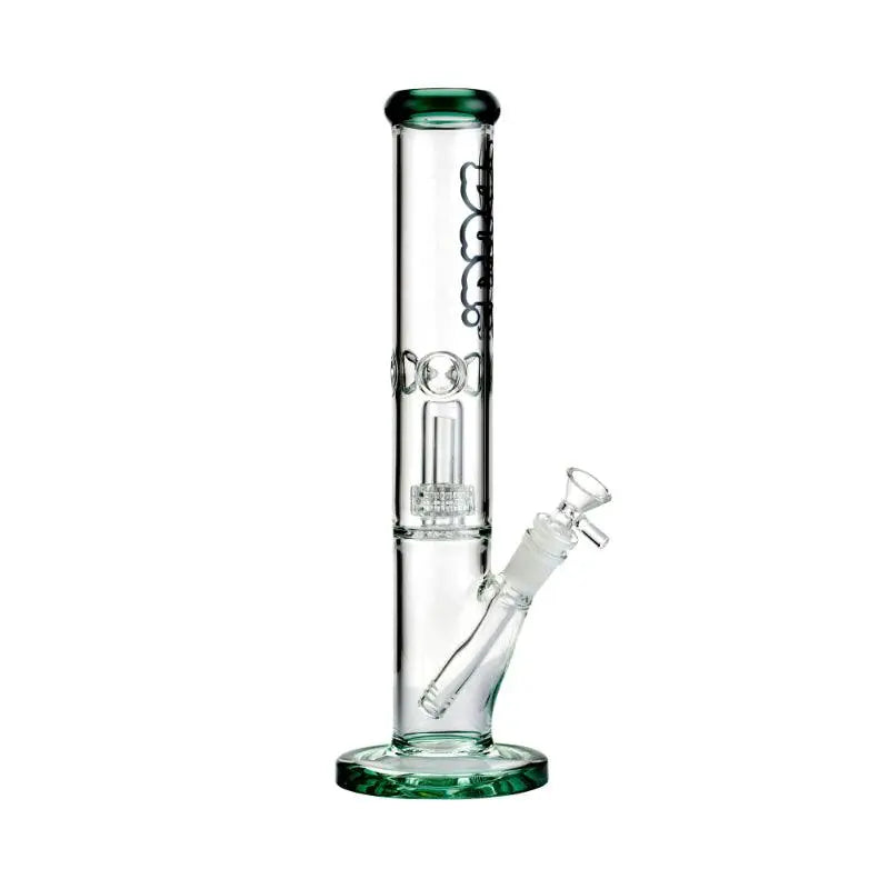 Bud Straight Tube Matrix Percolator Bong 35cm - Teal-