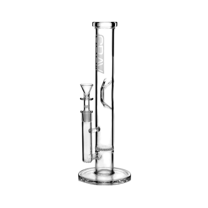 GRAV Medium Straight Base with Disc Bong 35cm - Clear-