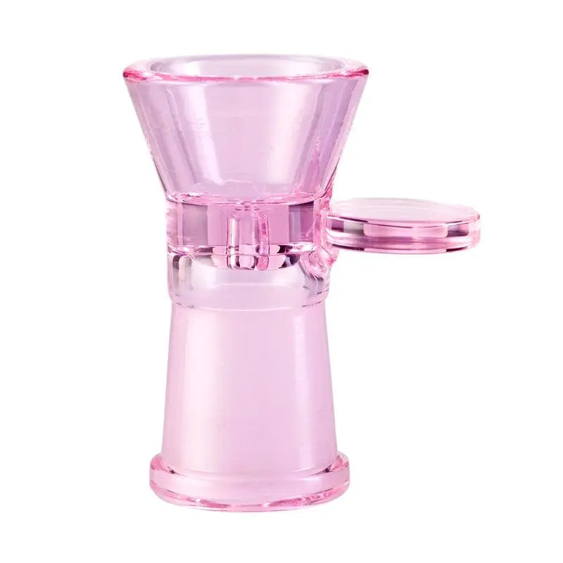 Coin Handle Female Glass Cone Piece 18mm-Pink