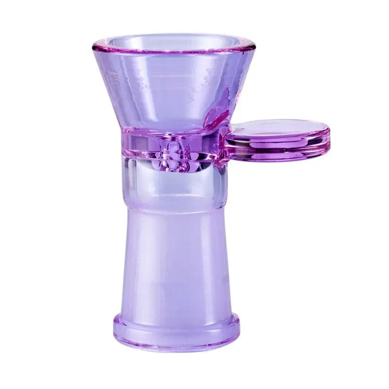 Coin Handle Female Glass Cone Piece 18mm-Purple