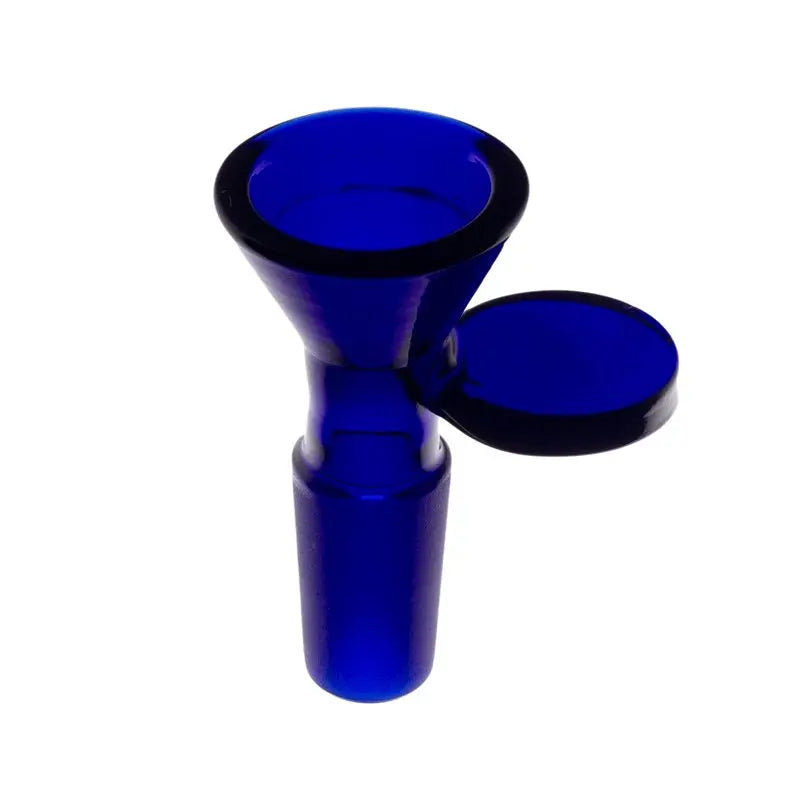 Coin Handle Glass Cone Piece 14mm-Blue