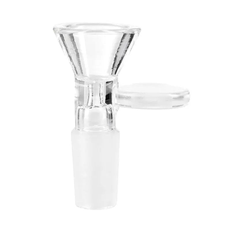 Coin Handle Glass Cone Piece 14mm-Clear