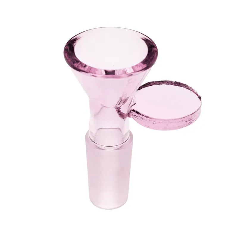 Coin Handle Glass Cone Piece 14mm-Pink