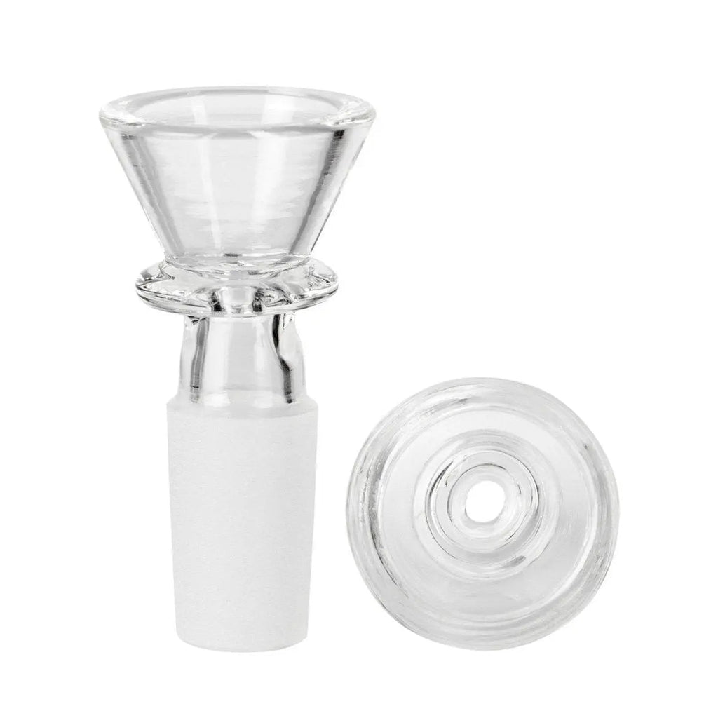 Ribbed Glass Cone Piece 14mm-Clear