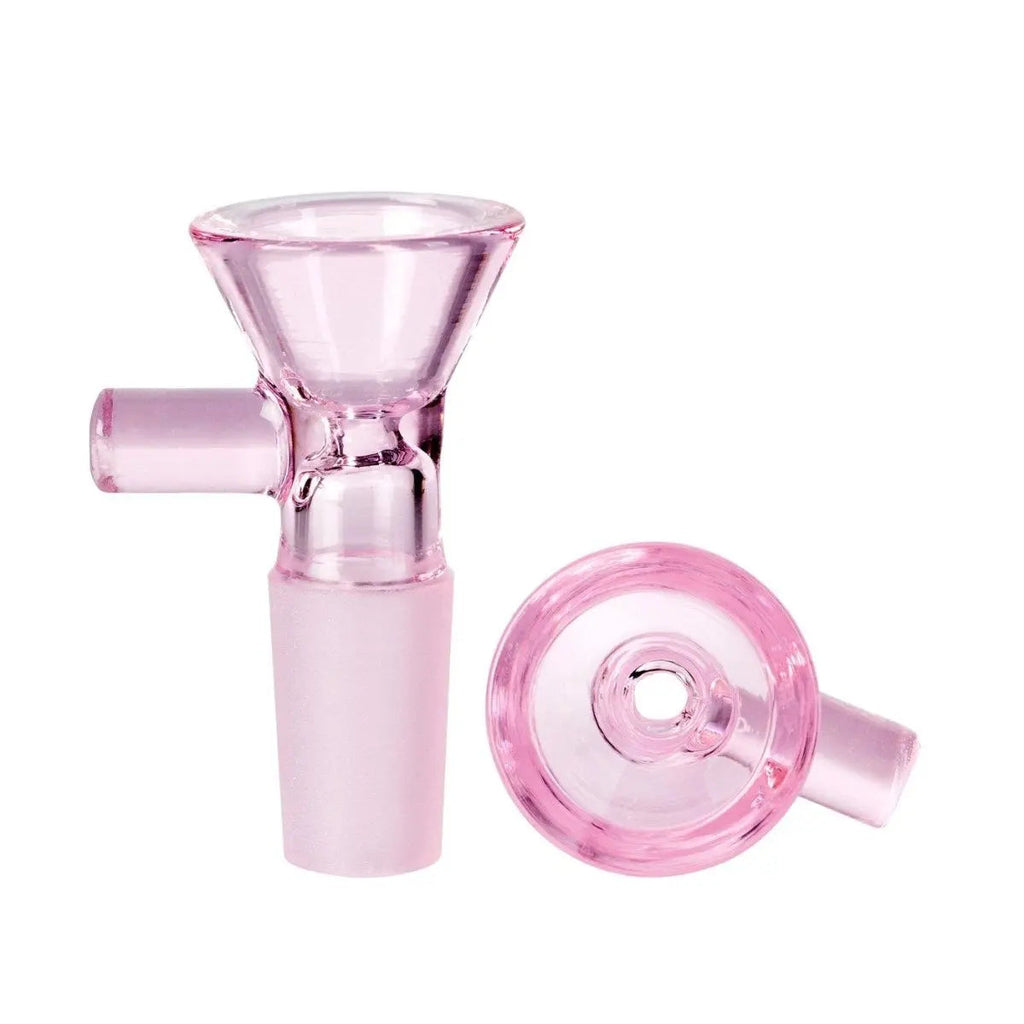 Tab Handle Glass Cone Piece 14mm-Pink
