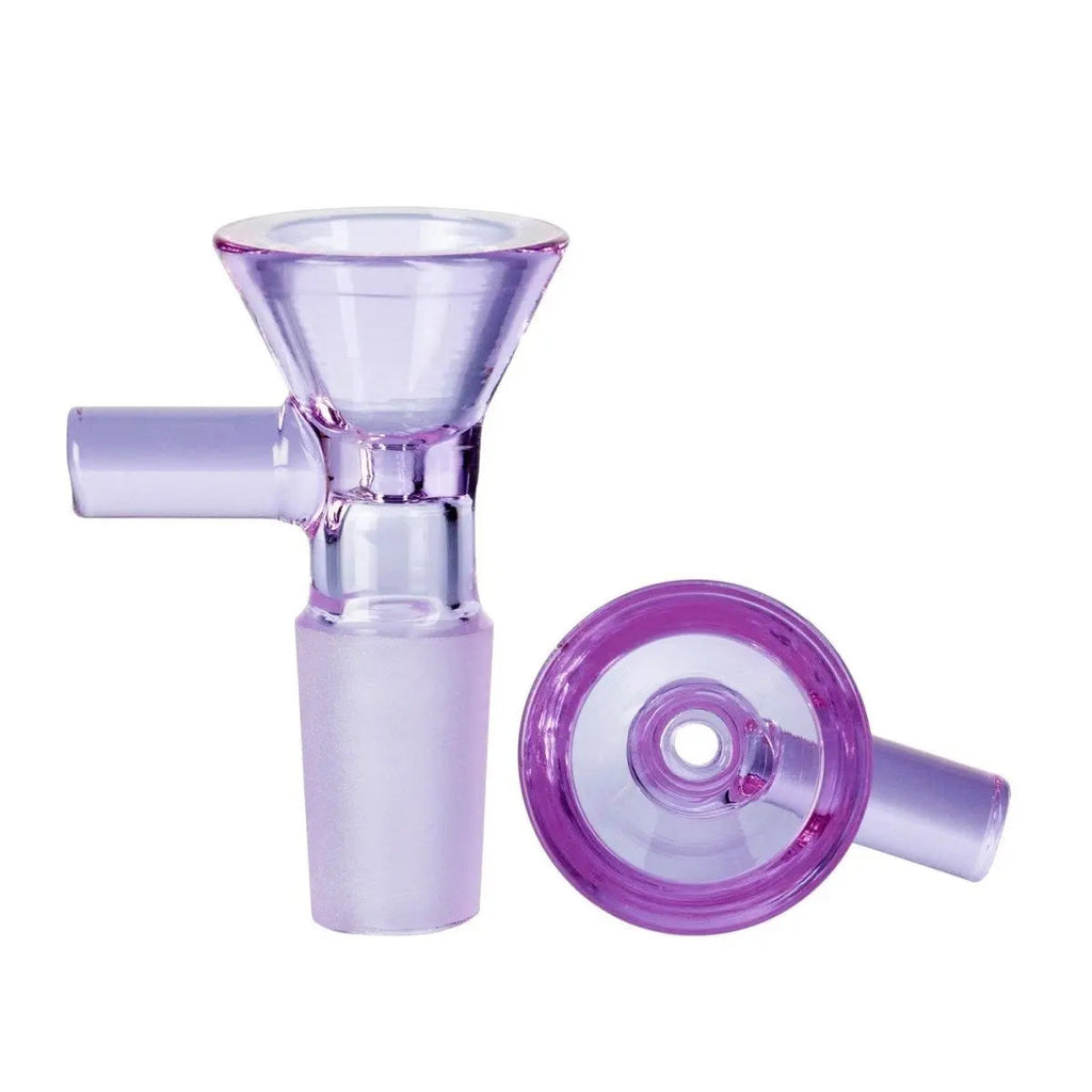 Tab Handle Glass Cone Piece 14mm-Purple