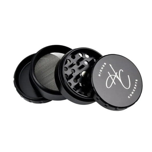 Higher Concepts 4-Part Stainless Steel Grinder - Black-