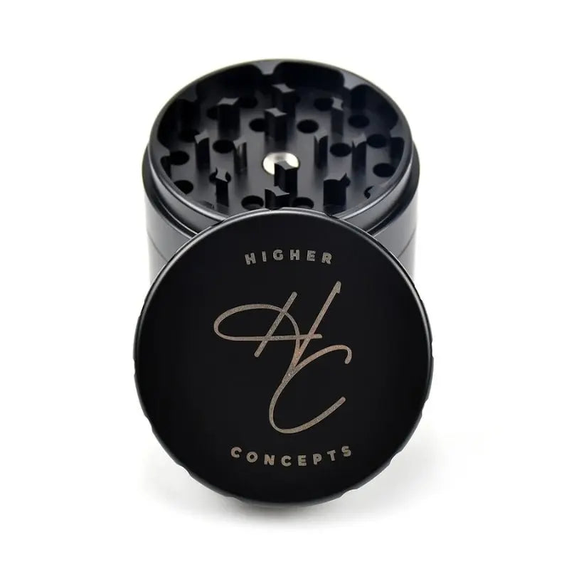 Higher Concepts 4-Part Stainless Steel Grinder - Black-