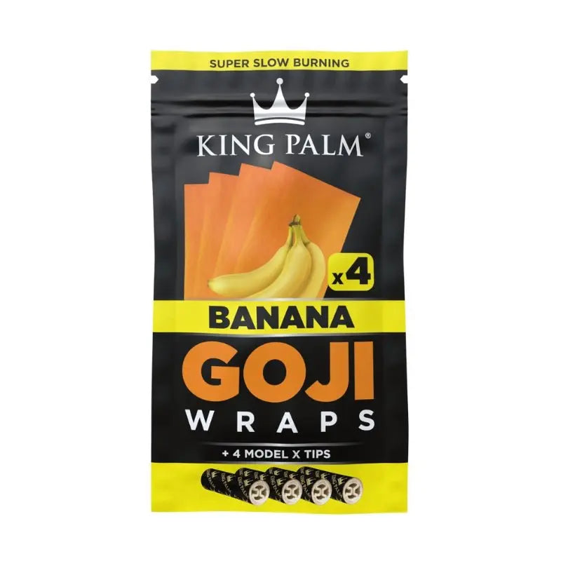 King Palm Flavoured Goji Wraps - Banana (4 Pack)-