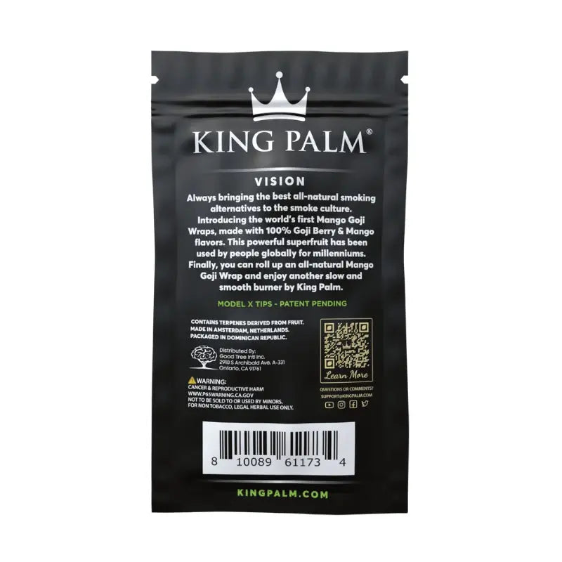 King Palm Flavoured Goji Wraps - Mango (4 Pack)-