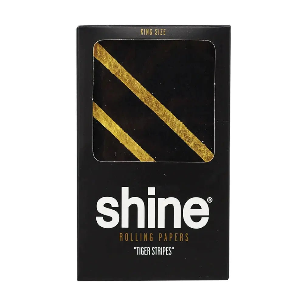Shine 24K Gold Tiger Stripes Rolling Paper - King Size (1 Sheet)-