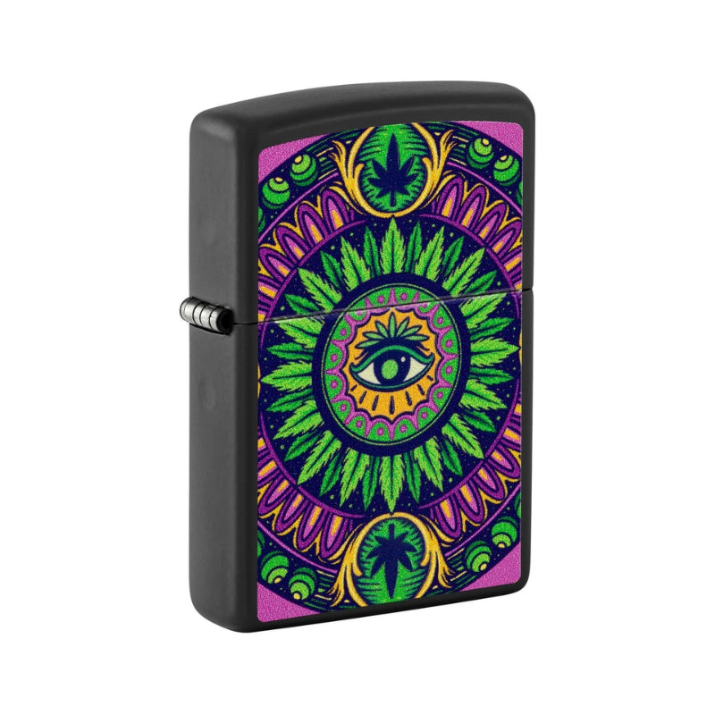 Zippo Cannabis Matte Blacklight Lighter-