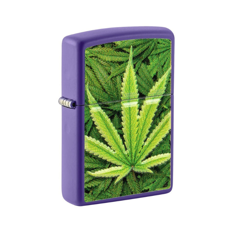 Zippo Cannabis Purple Matte Lighter-